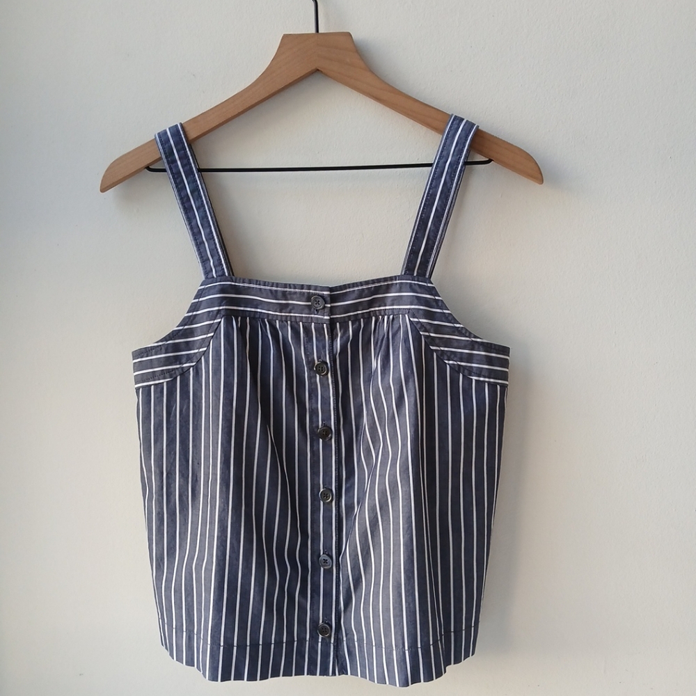 Alex Mill Navy and White Striped Tank Top